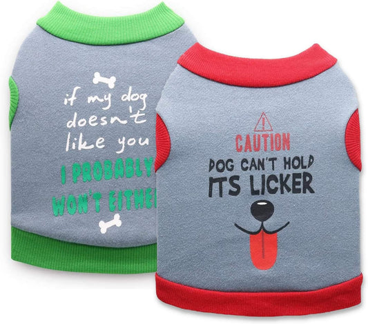 Funny Fleece T Shirt Vest for Dogs