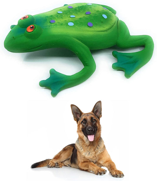 Large Squeaky Frog Dog Toys. 100% Natural Rubber (Latex). Complies to Same Safety Standards as Children’S Toys. Soft & Squeaky. Best Dog Toy for Large Breeds