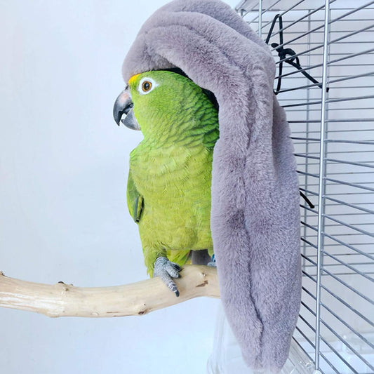 Corner Fleece Bird Blanket,Bird Blanket for Cage,Cozy for Birds,Parrot Cage Snuggle Hut Warm Bird Nest House Bed for Parrots,Small Conures, Lovebirds and Cockatiels L