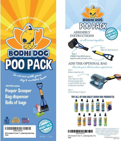 Complete Poo Pack | 24" Pooper Scooper, Poop Bags, and Pet Dog Waste Bag Holder | Perfect for Small, Medium, Large, XL Pets - Great for Grass and Gravel