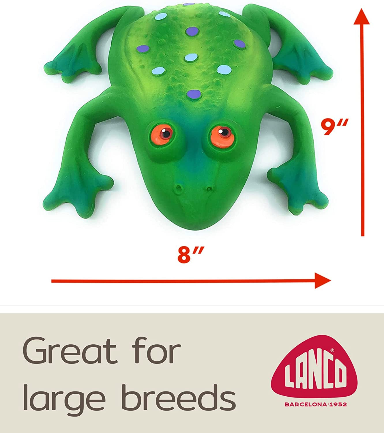 Large Squeaky Frog Dog Toys. 100% Natural Rubber (Latex). Complies to Same Safety Standards as Children’S Toys. Soft & Squeaky. Best Dog Toy for Large Breeds