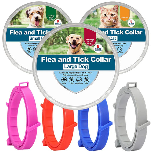 Extendable Pet Dog Flea Collar Antiparasitic Necklace Adjustable anti Flea and Tick Collar Large Dog Puppy Cat Anti-Flea Collar